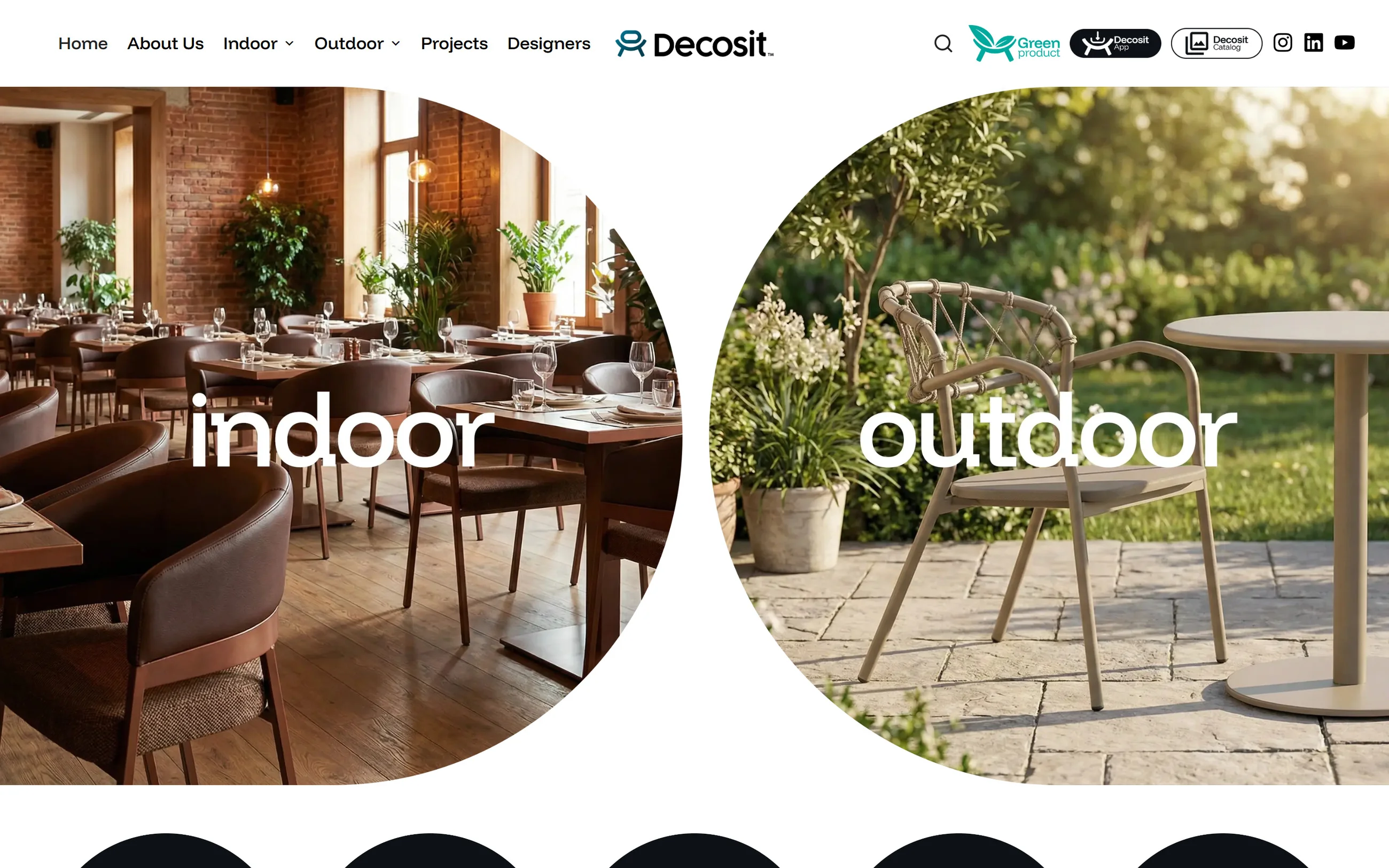 Decosit Chairs — indoor ve outdoor koleksiyon girişi