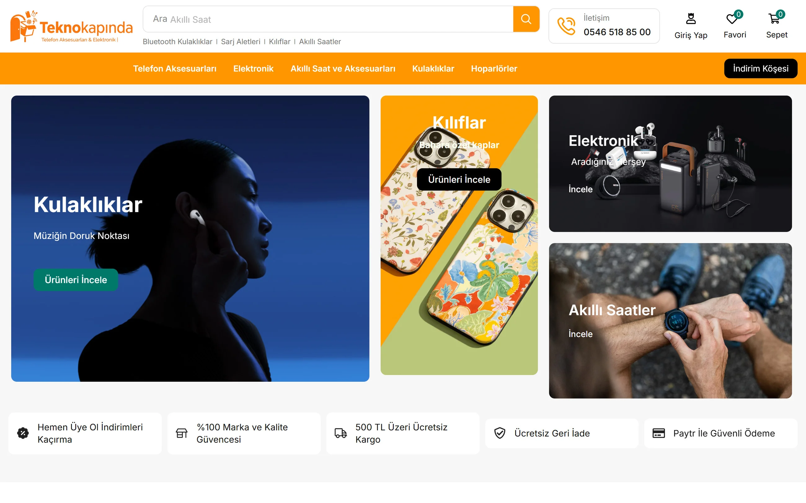 Tekno Kapında — kategori vitrinli ana sayfa
