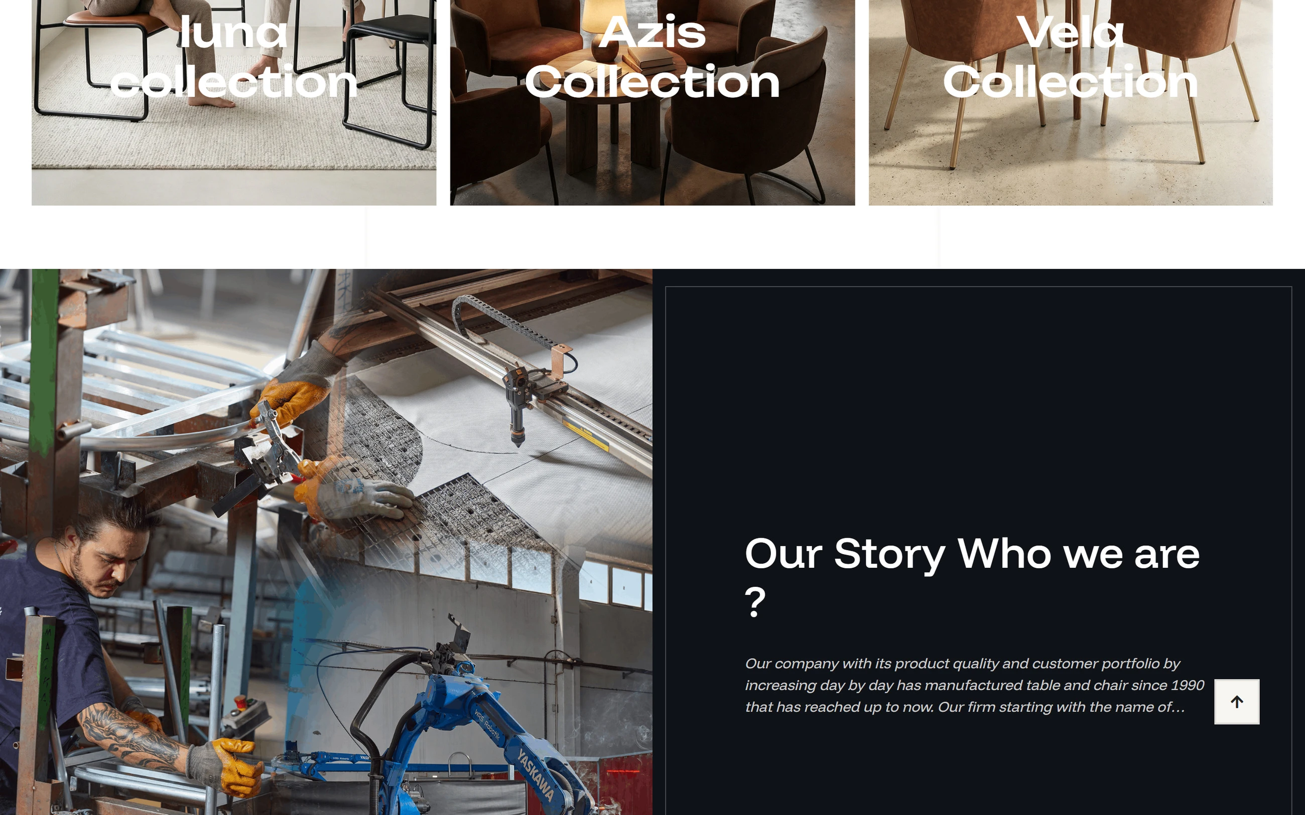 Decosit Chairs — koleksiyonlar ve “Our Story” bölümü
