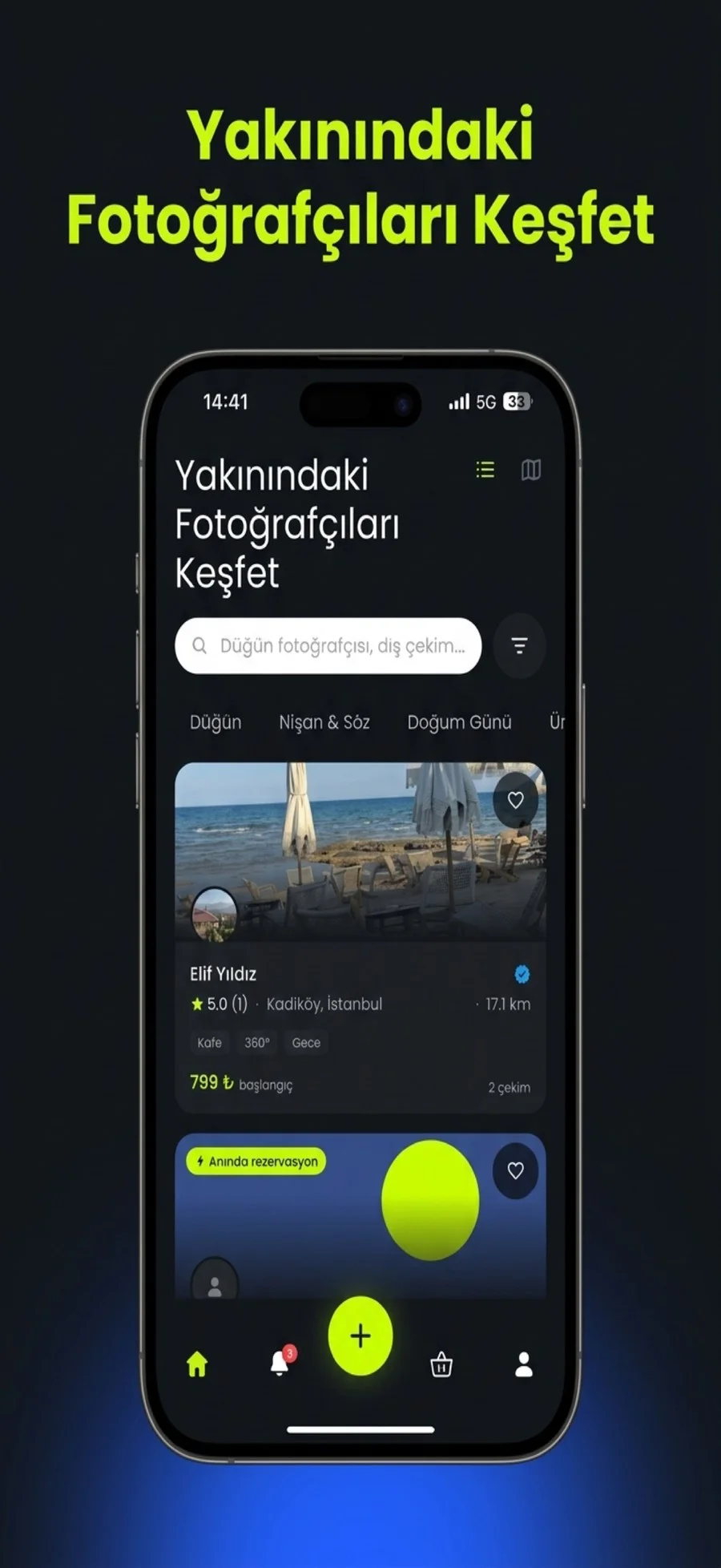 Post For Me — yakındaki fotoğrafçıları keşfet ekranı