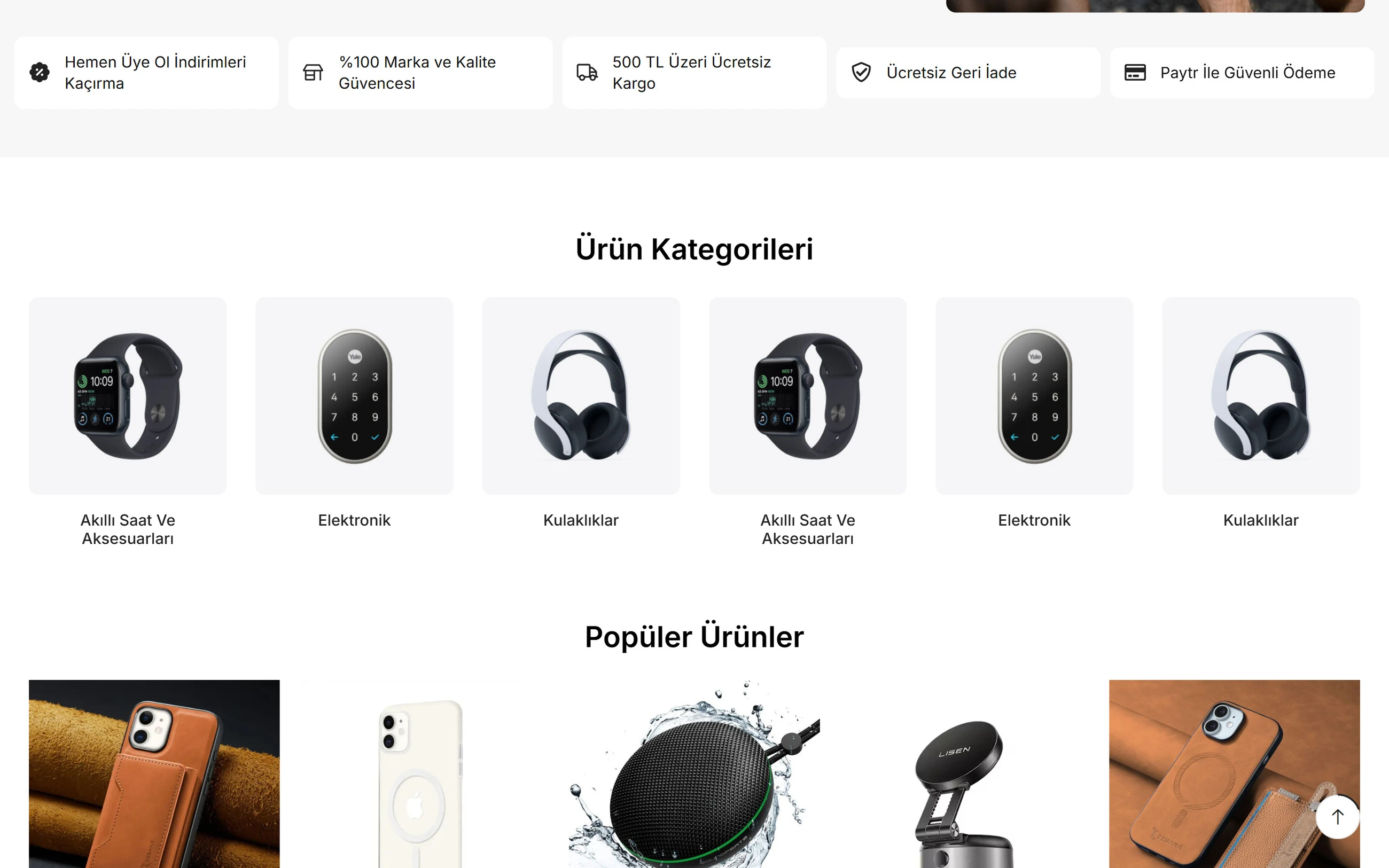 Tekno Kapında — ürün kategorileri ve popüler ürünler